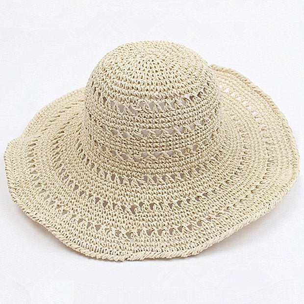 Beige retro flat drooping fisherman hat for summer and autumn women