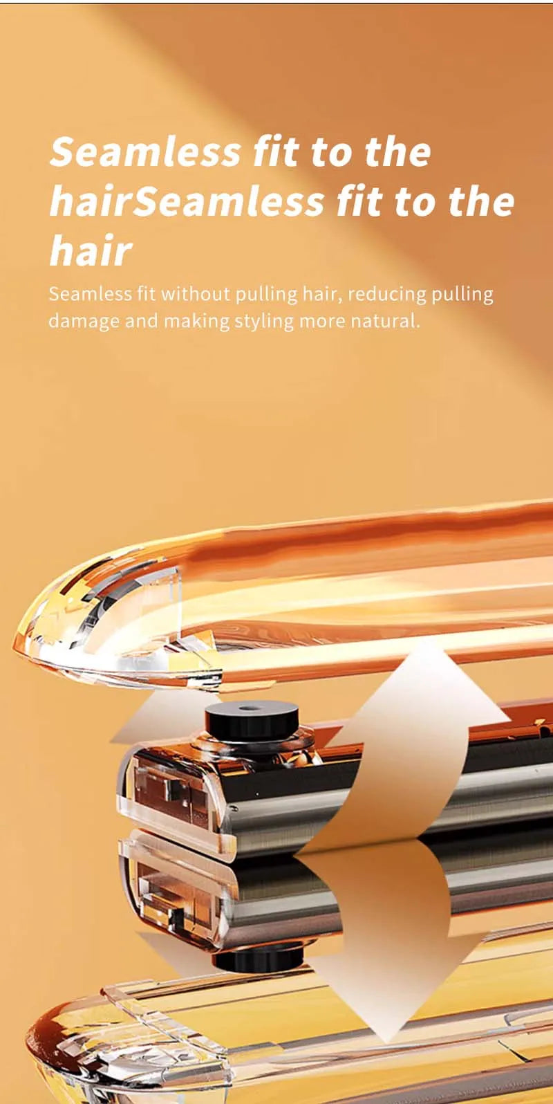 Professional ceramic hair straightener with wide adjustable temperature plates and negative ion technology for smooth, damage-free styling.