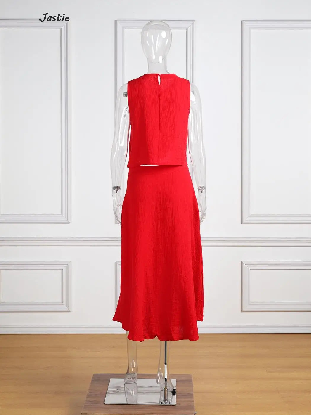 Summer Outfits For Women 2023 New Casual Cotton Linen Suit Loose Sleeveless Vest Single-breasted Skirt 2 Piece Set Women Outfit
