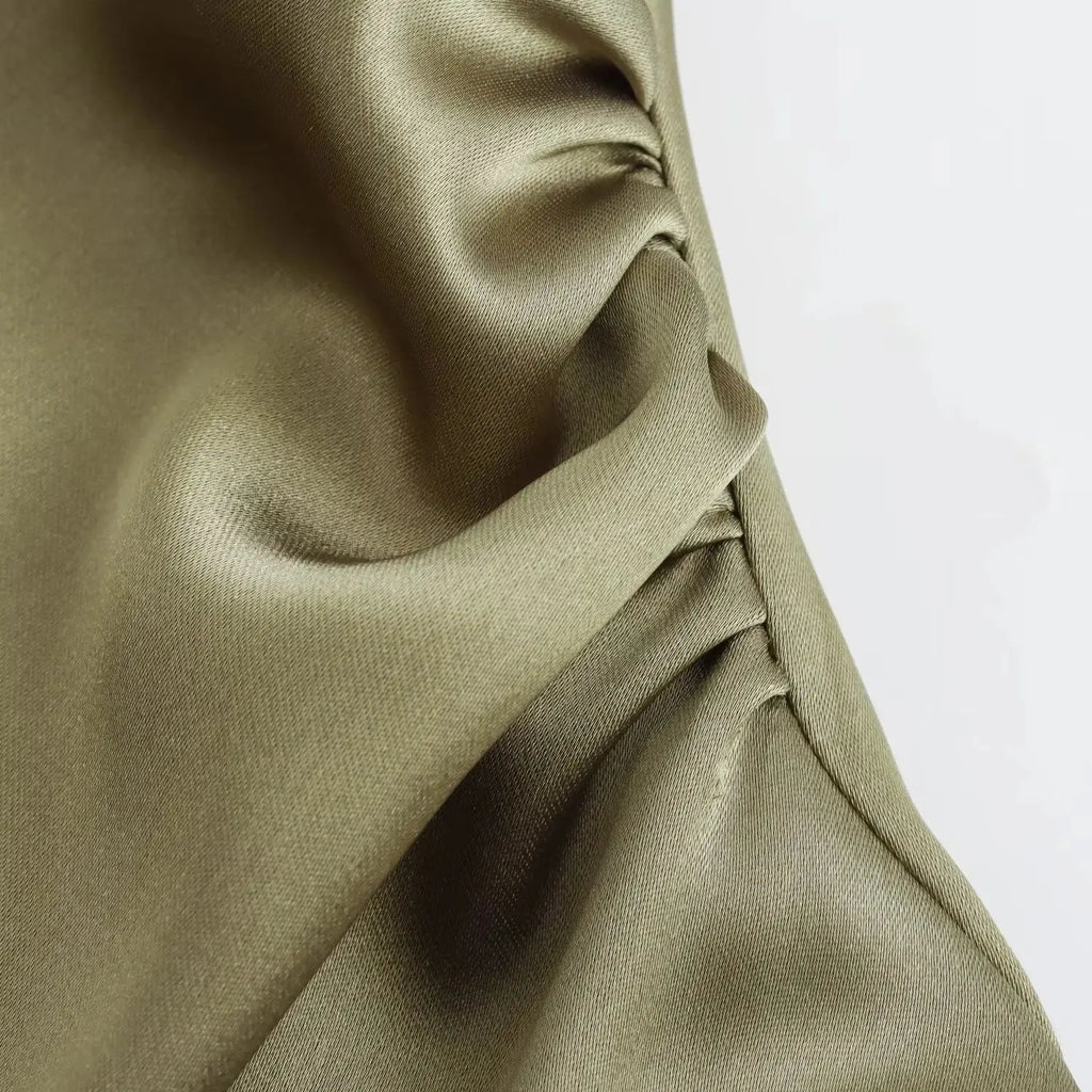 TRAF Satin Long Dresses for Women 2024 Summer Slip Midi Dress Woman Sexy Evening Party Dress Sleeveless Female Elegant Dresses