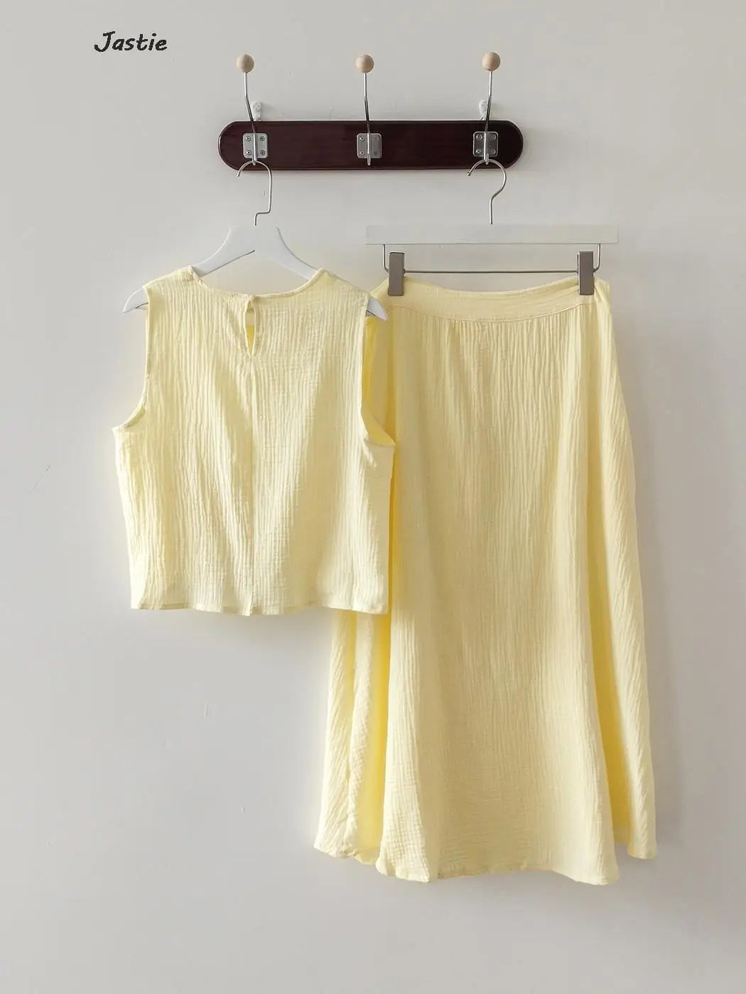 Summer Outfits For Women 2023 New Casual Cotton Linen Suit Loose Sleeveless Vest Single-breasted Skirt 2 Piece Set Women Outfit