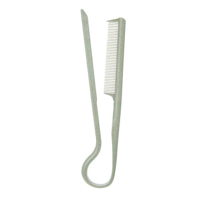 Wheat Straw V-shaped flat comb hair straightening salon hairbrush portable mini hairdressing comb