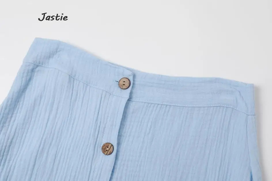 Summer Outfits For Women 2023 New Casual Cotton Linen Suit Loose Sleeveless Vest Single-breasted Skirt 2 Piece Set Women Outfit